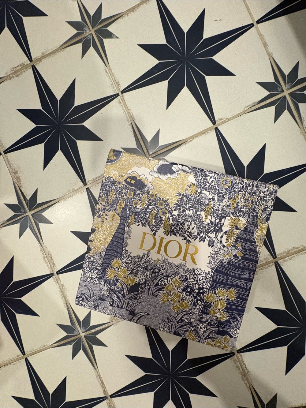 Dior Blue, Gold and White Botanical box